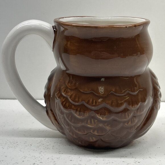 Tea, Coffee Mug-Large 15 oz.Brown Owl W/ “Surprise Owl” Inside World Market - Picture 2 of 4